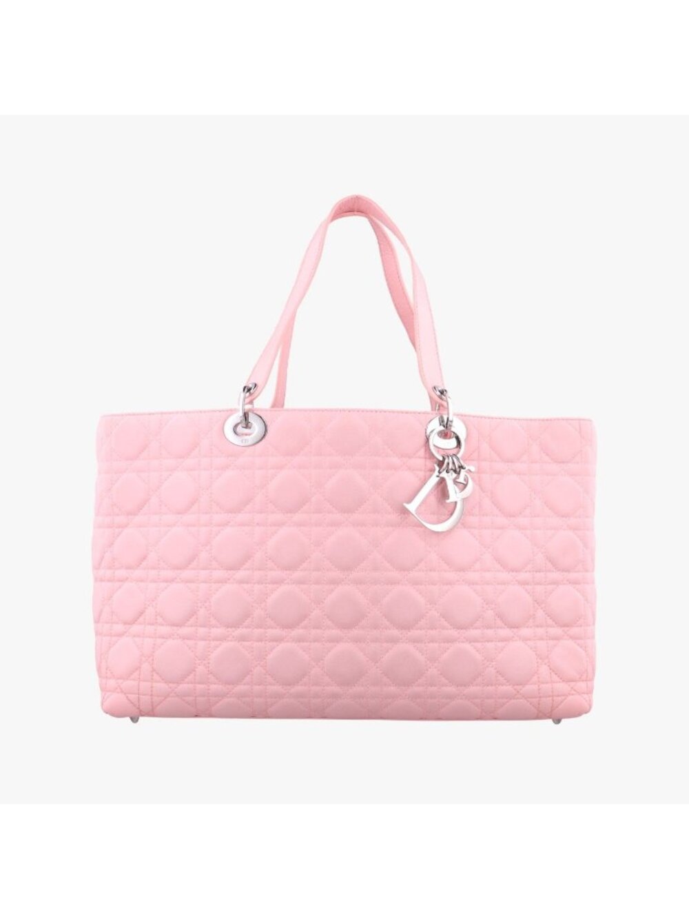 Dior Cannage Stitch Pink Lambskin Shoulder Bag